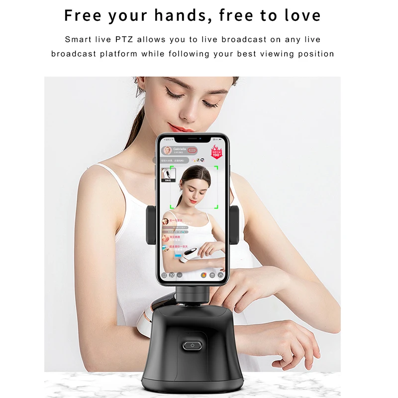 

360 Rotation Face tracking Selfie Stick Tripod Object Tracking Holder Camera Gimbal for Photo Vlog Live Video Record