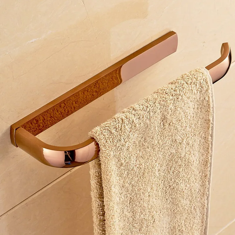 Towel Ring Holder Розовое золото, латунные Квадратные аксессуары для ванной комнаты, вешалка для полотенец, держатель для туалетной бумаги, держатель для зубной щетки, аксессуары для ванной комнаты Kxz010 - Цвет: Towel Ring Holder