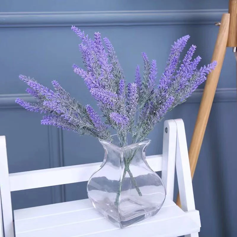 5 веток лаванды Flone Прованса искусственные цветы из пластика Лавандовый букет