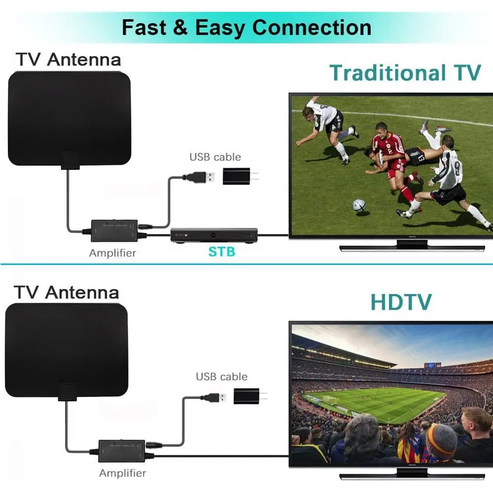 Телевизионная антенна 4K HD цифровой усилитель сигнала углеродное волокно 1180