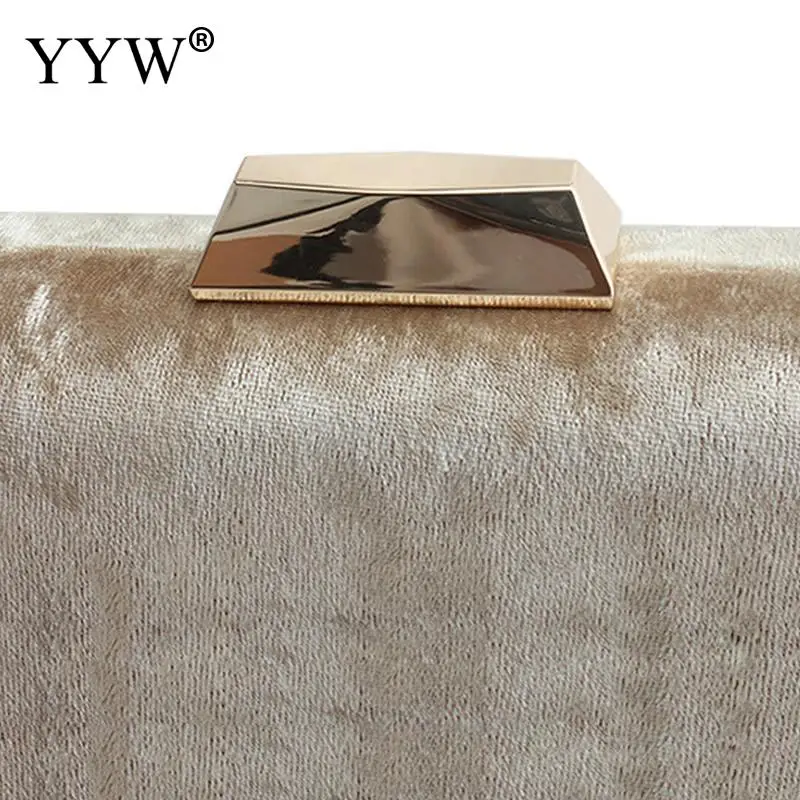 

Womens Velvet Bridal Clutch Evening Prom Wedding Shoulder Chain Bag Handbag Detachable Chain For Wedding Cocktail Party Velvet