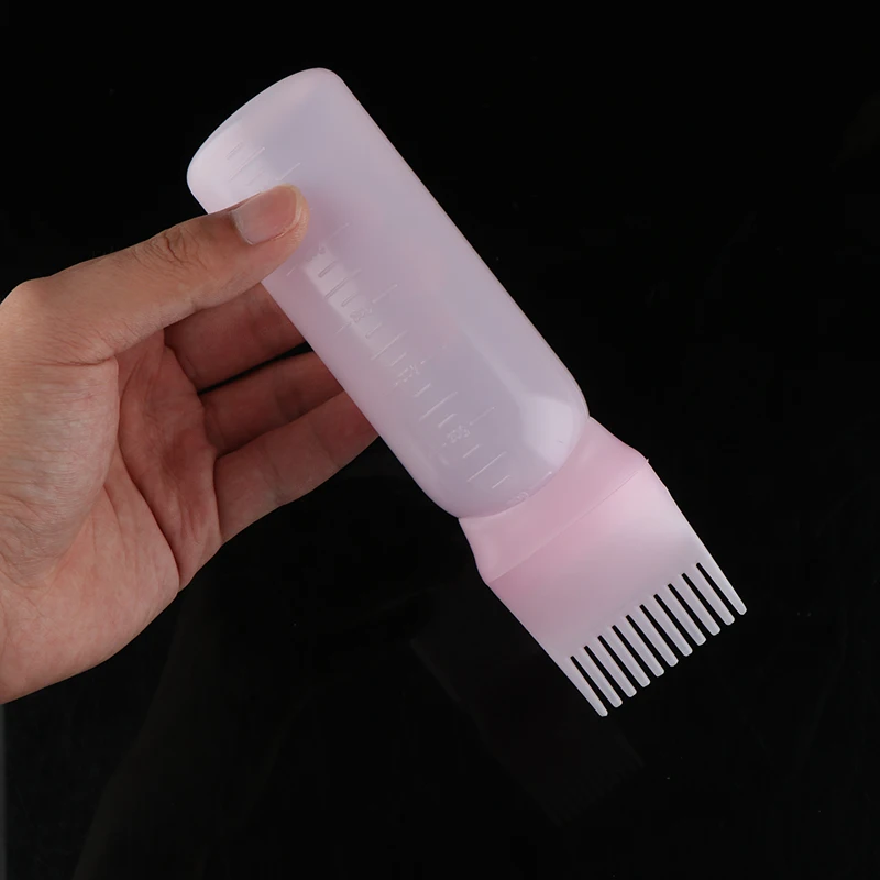 

120ml Plastic Hair Dye Shampoo Bottle Applicator brush with Scale For Women Dyeing Oil Comb Salon Kit home hair coloring Tools