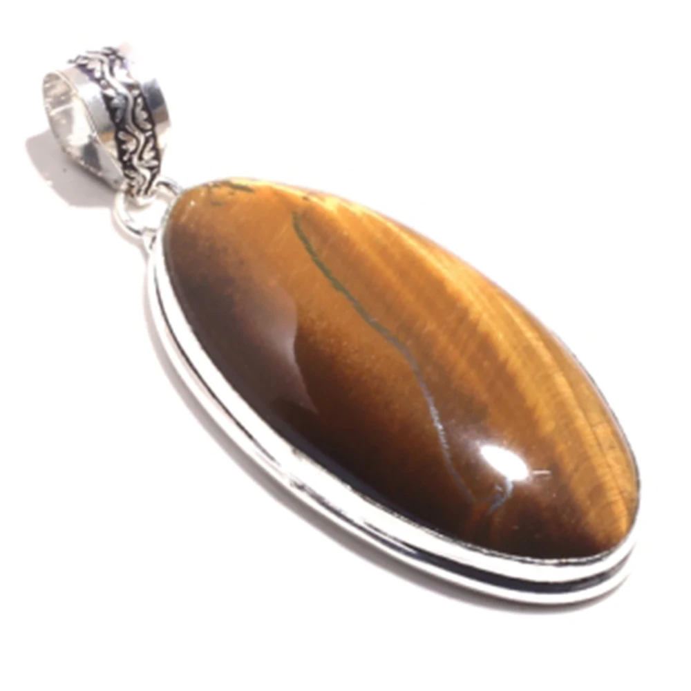 Подлинный Серебряный кулон в виде тигрового глаза с покрытием из меди подарок