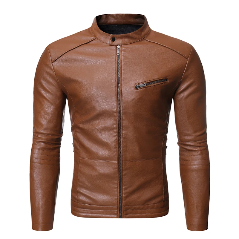 

Leather Jacket Men Punk Jacket Slim Fit Moto Biker Leather Jackets Male Suede Faux Leather Coat High quality