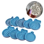 9 шт.компл., силиконовые формы в виде рождественского шара для брелока, силиконовая форма для поделок из смолы, форма для эпоксидной смолы, Создание украшений, формы для подвески из глины