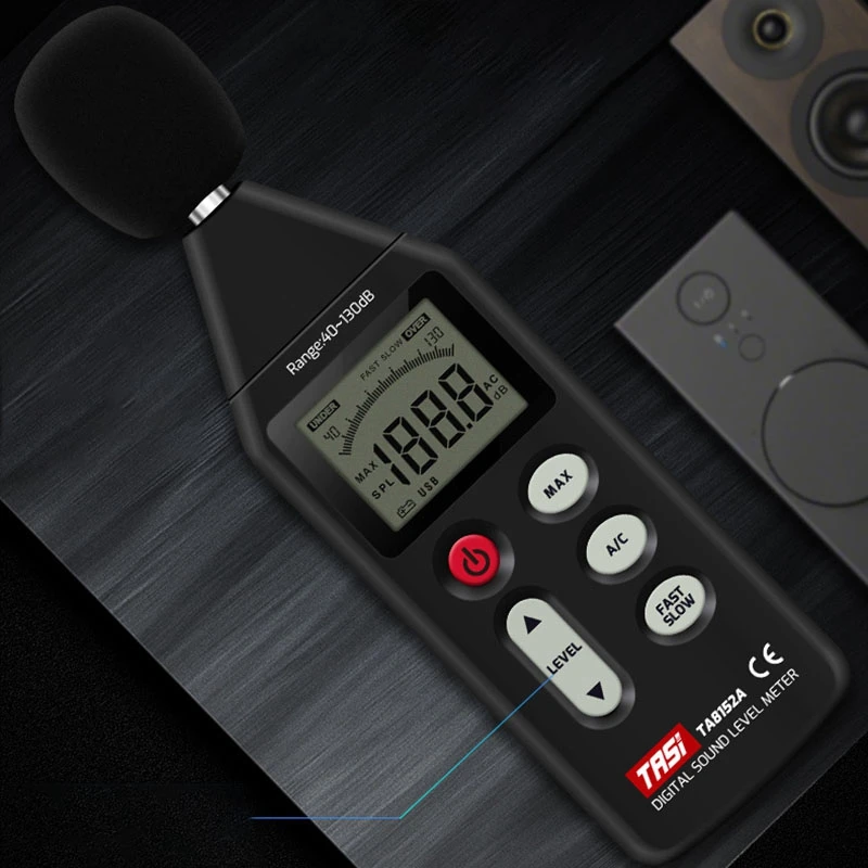 TASI TA8152B Digital Sound Level Meter Noise USB Data Contaction LCD Display 40-130DB Tester Volume Measuring | Инструменты