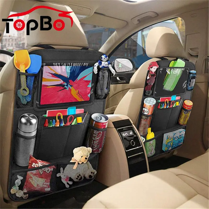 

Universal Organizer Multi-Pocket Auto Car Backseat Hanging Storage Bag Tablet Cup Holder Stowing Tidying Anti-Kick Mats For Kids