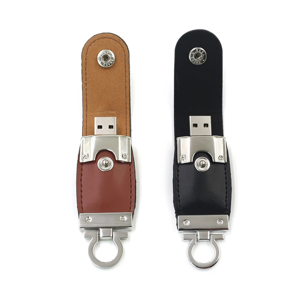 Флэш-накопитель кожаный 4 ГБ 8 16 32 64 usb-флешка с ключевой кнопкой 128 256 карта памяти