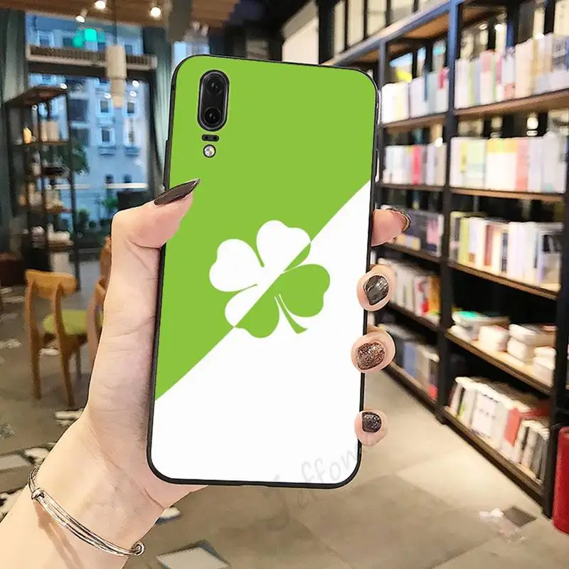 

Lucky clover golden green art Phone Case For Huawei honor Mate P 10 20 30 40 Pro 10i 9 10 20 8 x Lite