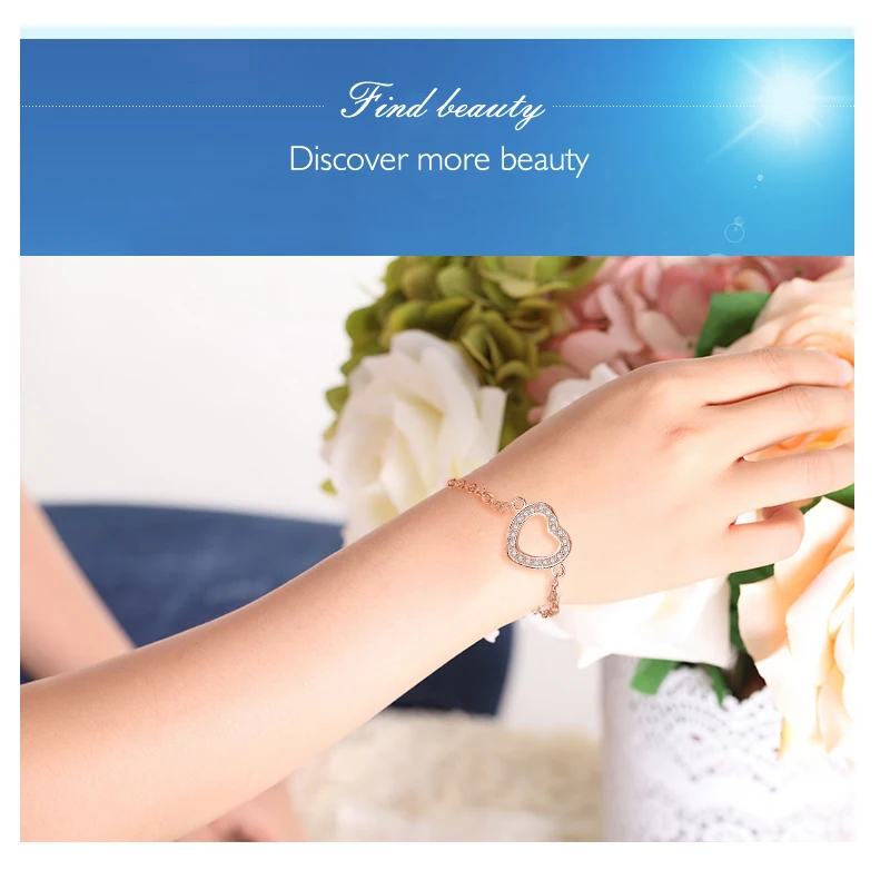 Женский браслет из серебра 925 пробы с кристаллами|Гибкие и жесткие браслеты| |