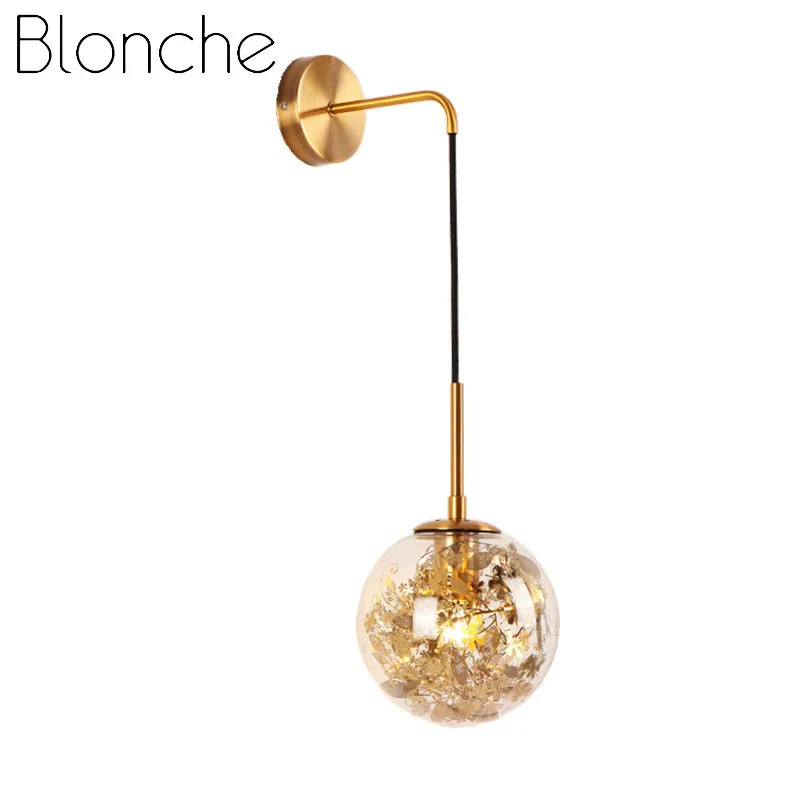 Современная настенная лампа Blonche со стеклянными шариками бра в скандинавском