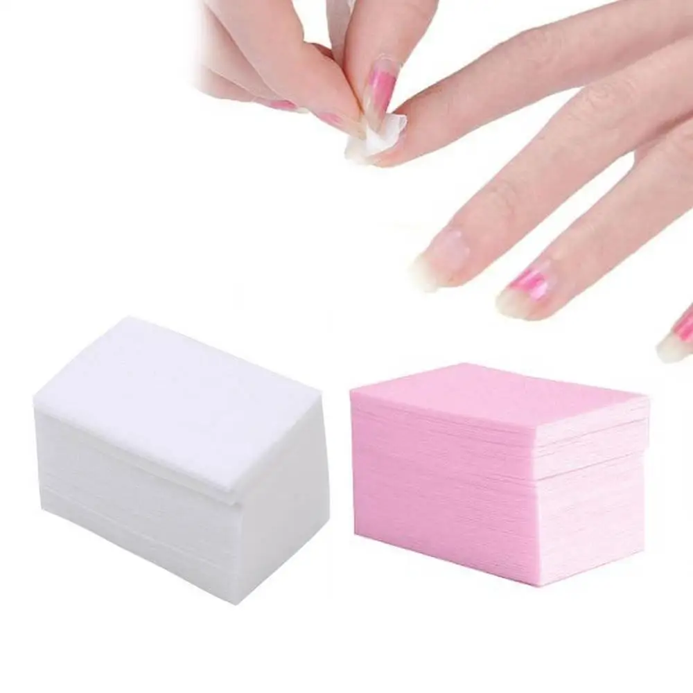 100 шт. салфетки безворсовые для жидкость снятия лака с ватными тампонами ногтей