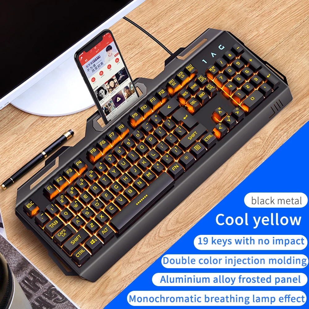Механическая клавиатура KISSCASE V2 с 104 клавишами игровая для настольного компьютера