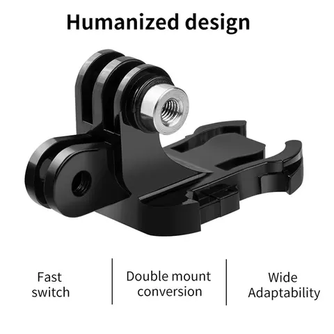 BRDRC Двойной J-образный адаптер для GoPro Hero 8, DJI OSMO ACTION