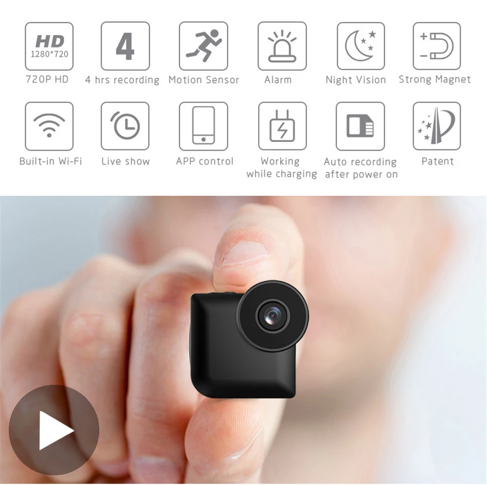 Мини камера Camsoy C3 Body мини с функцией ночного видения Wi Fi IP HD|Компактные