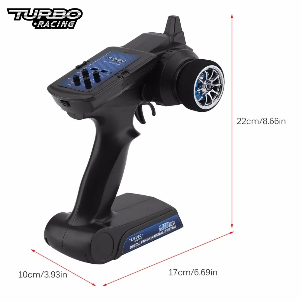 Радиосистема Turbo Racing 90102G 2 4 ГГц 2CH передатчик пульт дистанционного управления и