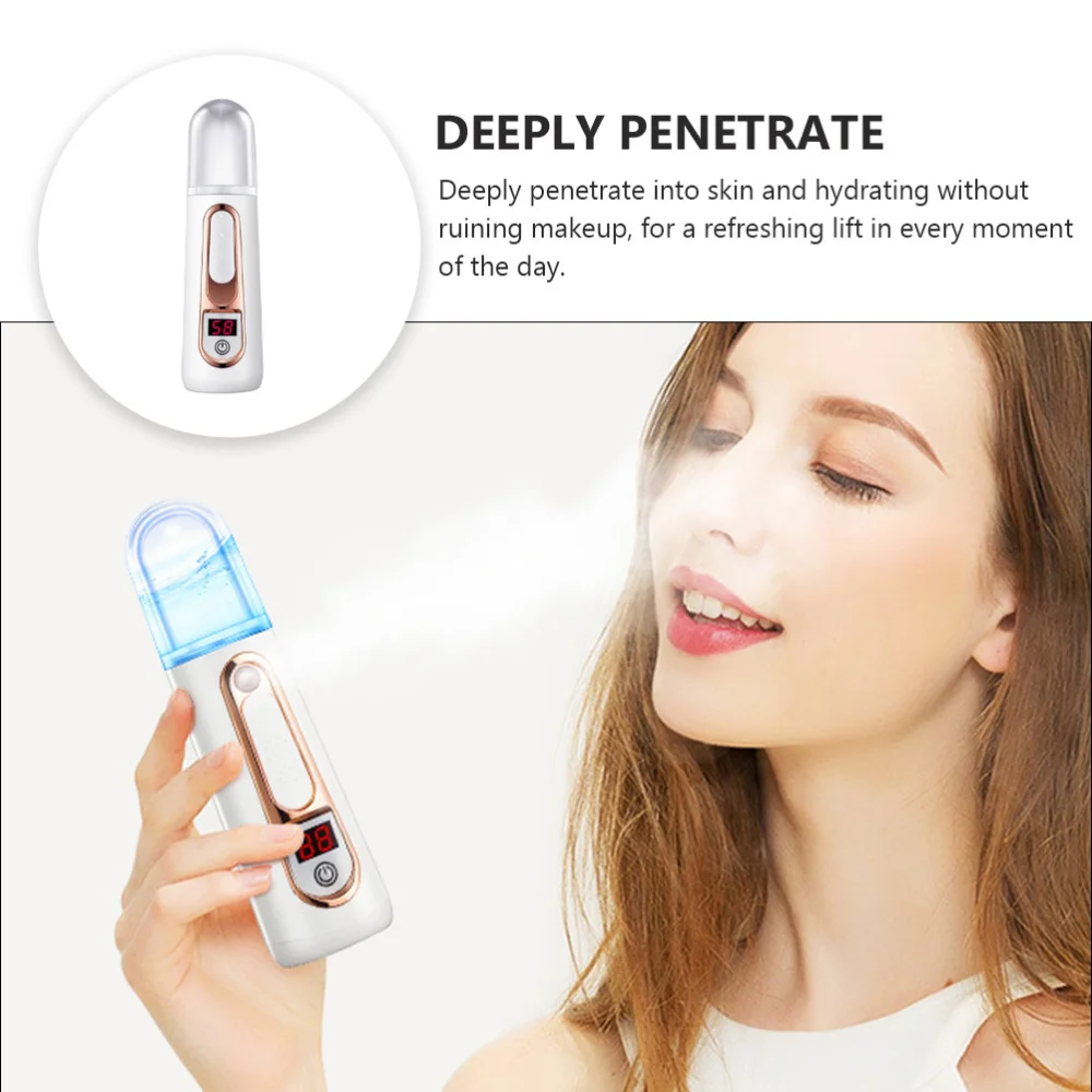

1Pc Nano Face Mist Sprayer Portable Facial Steamer Face Humidifier