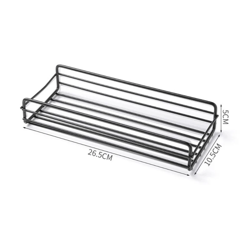 

Adhesive Metal Bathroom Shelf Organizer Shower Caddy Kitchen Storage Rack Wall Mounted No Drilling Hardware