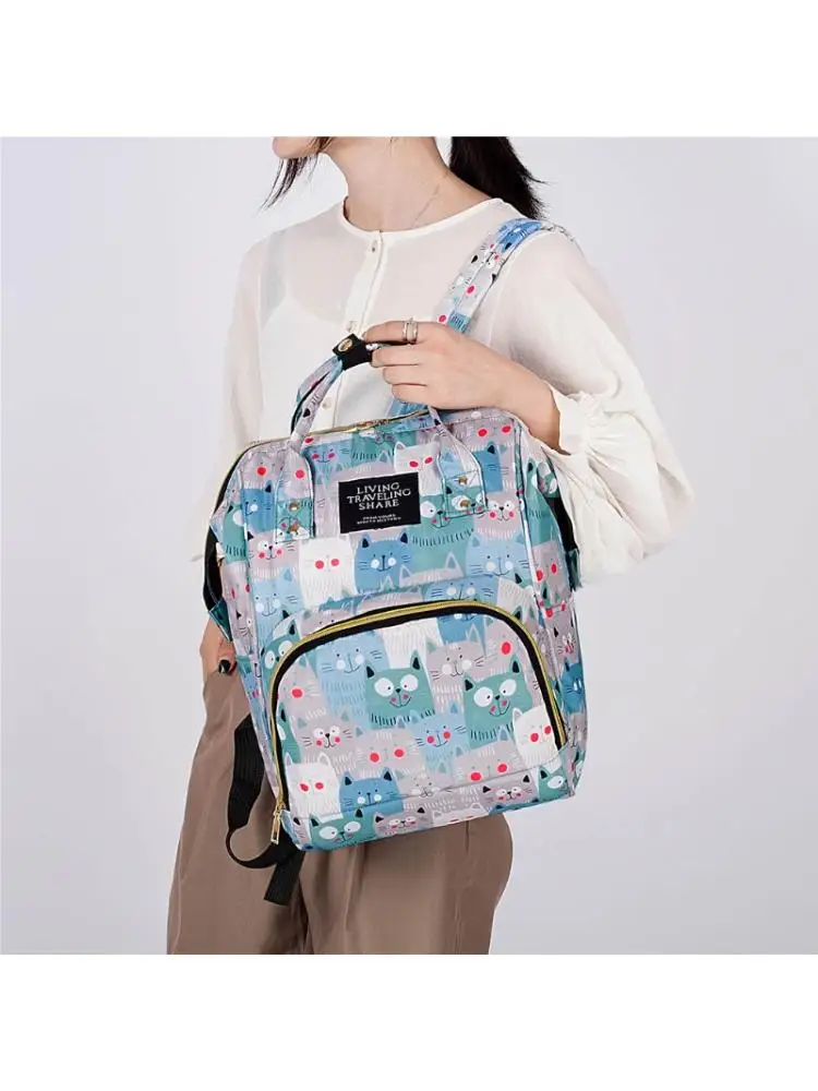 

Cute Backpack Diaper Bags Insulation Maternity Large Capacity Baby Nursing Handbag with Charging Port
