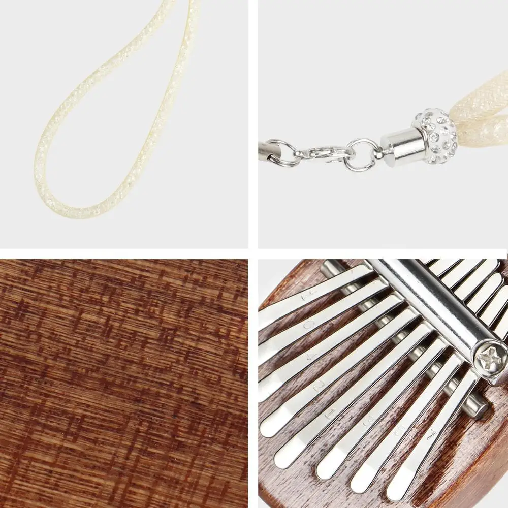 Миниатюрное пианино Muspor с Африканским большим пальцем 8 клавиш Mbira цельная