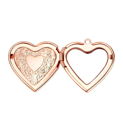 Style A Rose Gold U7 женщины девушки кулон с фото в форме сердца персонализированные ожерелье с заказной гравировкой сервис подарки на день рождения P1050 - Окраска металла: Style A Rose Gold