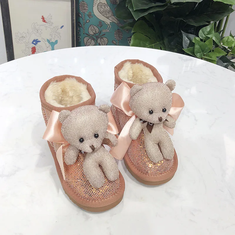 

2021 winter new children's snow boots cartoon warm cotton boots baby children's shoes non-slip tendon bottom
