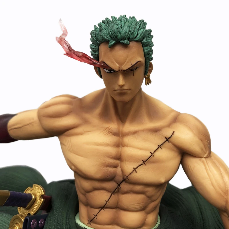 Verkauf One Piece Anime Modell GK Lorenor Zorro Kampf Version Action Figur 29cm PVC Puppe Statue Sammlung Spielzeug Desktop Dekoration Figma
