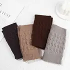 1 пара, зимние вязаные однотонные гетры для женщин и девочек