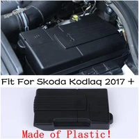 lapetus engine battery positive negative electrode waterproof dustproof full protect cover trim fit for skoda kodiaq 2017 2022