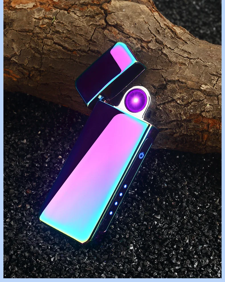 Новая креативная вращающаяся зажигалка с аркой для сигарет Usb зарядка металлические ветрозащитные зажигалки импульсная плазменная Зажигалка гаджеты для мужчин