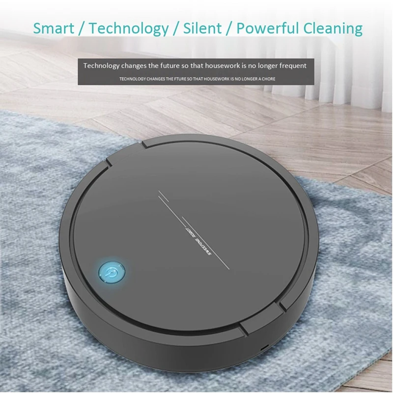 Creative Automatic Sweeping Robot Vacuum Cleaner USB Charging Cordless Robots Black | Бытовая техника