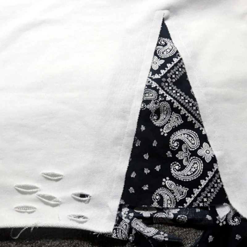 

CHICEVER White T Shirt For Women O Neck Long Sleeve Patchwork Hit Color Loose Plus Size Streetwear T Shirts Female 2020 Clothing