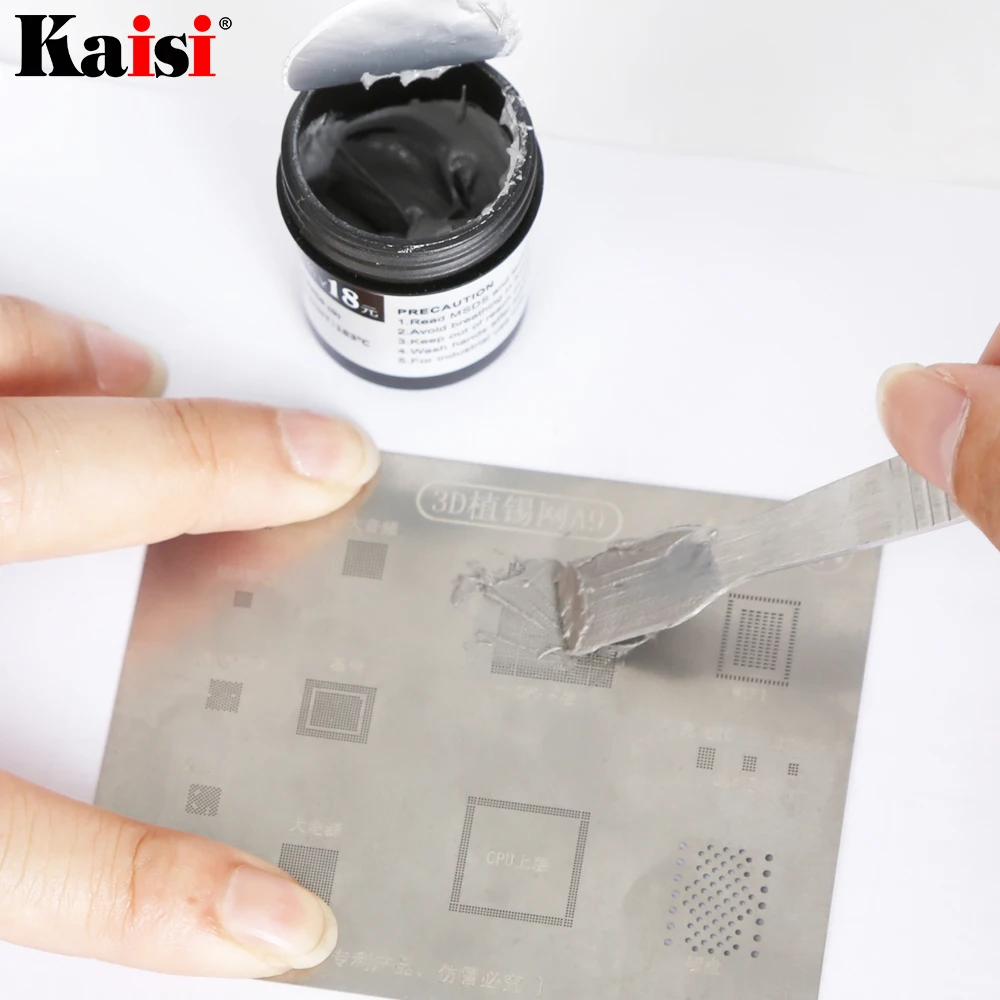 Kaisi High Quality Lead-free solder paste SMT maintenance soldering tin for iPhone BGA 138 183 220 degrees environmental CPU | Инструменты