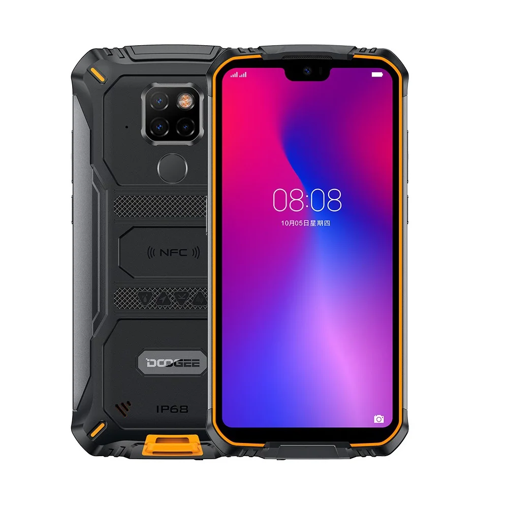 Оранжевый DOOGEE S68 Pro IP68 водонепроницаемый прочный телефон 6 ГБ+ 128 Гб FHD+ смартфон 21MP AI Triple 6300 мАч камера мобильный телефон NFC - Цвет: Оранжевый