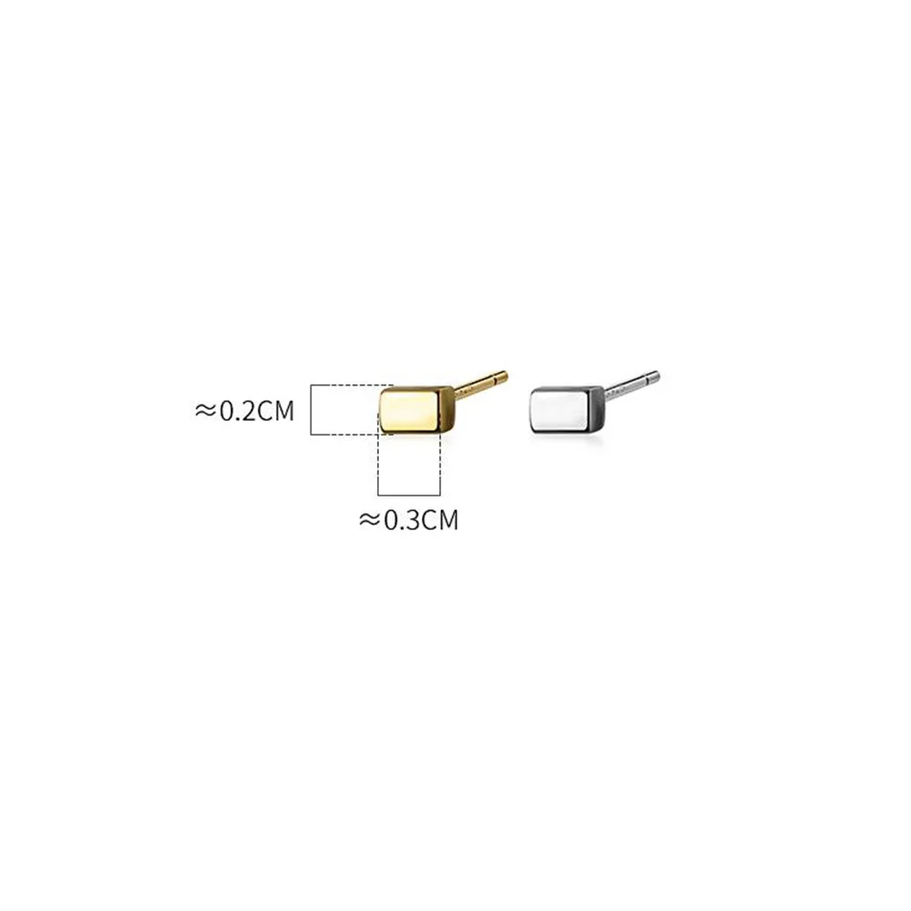 Маленькие квадратные серьги для женщин трендовые кубическая серьга из