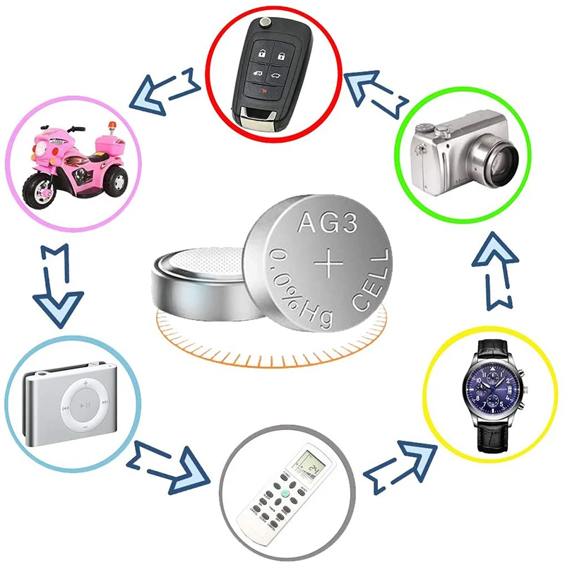 SKOANBE 3-10PCS LR41 392 384 192 AG3 SR41 1.5V Button Coin Cell Battery Watch Battery. | Источники питания