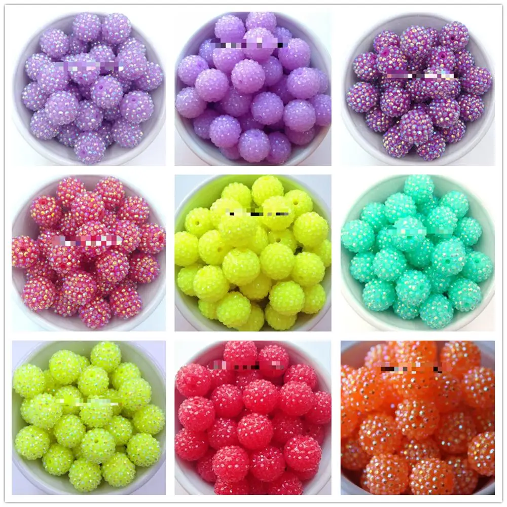 INBLACK 20 мм Смола горный хрусталь массивные бусины пузырьковая резинка для ребенка