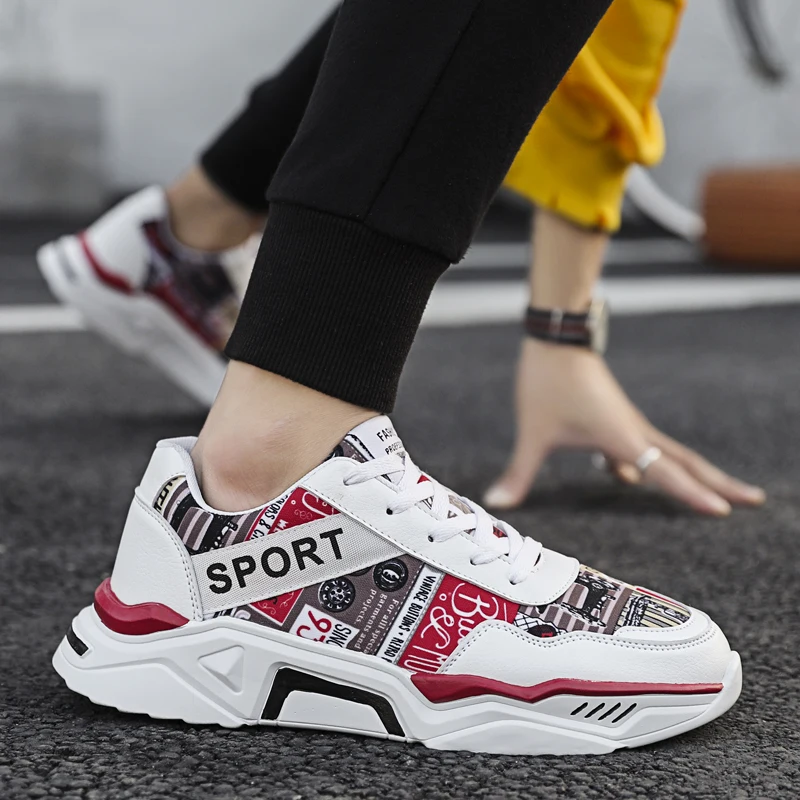 Мужская обувь повседневные белые кроссовки Zapatos De Hombre модная для бега Молодежная