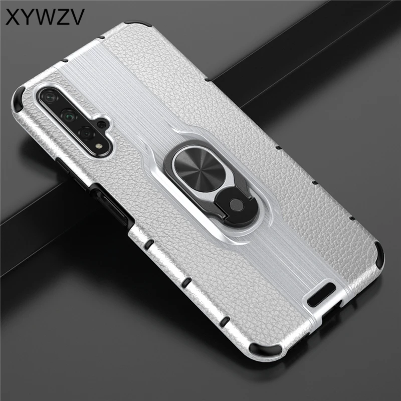 For Huawei Nova 5T Case Luxury Ring Bracket Hard Back Phone Protective Cover Fundas |