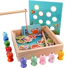 Деревянные игрушки, магнитные игры, рыболовная игрушка, игра для детей, 3D Рыба, детские развивающие игрушки, забавные подарки для мальчиков и девочек