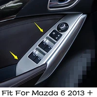 accessories lapetus for mazda 6 2013 2017 door armrest window lift switch button panel cover trim matte interior kit