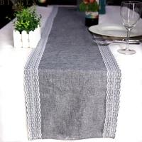 new vintage simulation lace linen table runner christmas wedding gray table runners dining room restaurant table gadget 30x180cm