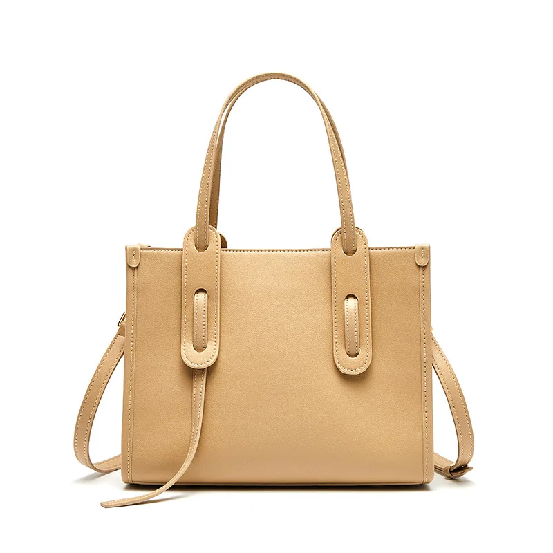 

Large Capacity Tote Bags Genuine Leather Women Handbags 2021 New Belt Design Ladies Shoulder Bag Fashion Big Shopping Handbags
