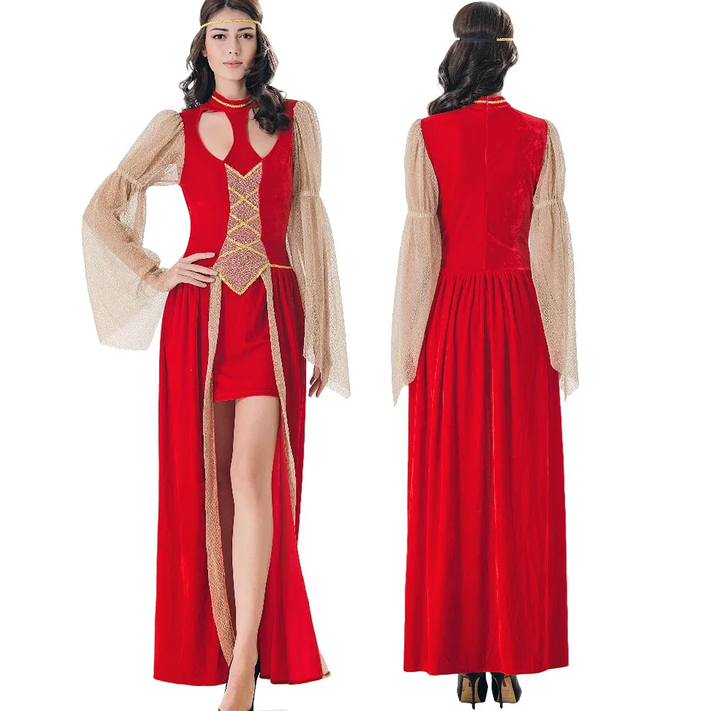 Средневековое платье для косплея костюмы на хеллоуин женщин дворцовые