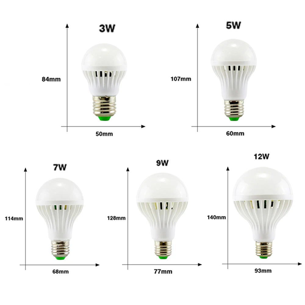 E27 светодиодный лампы AC 220V 3W 5W 7W 9W движения Сенсор 230 В коридор Гостиная комнатный