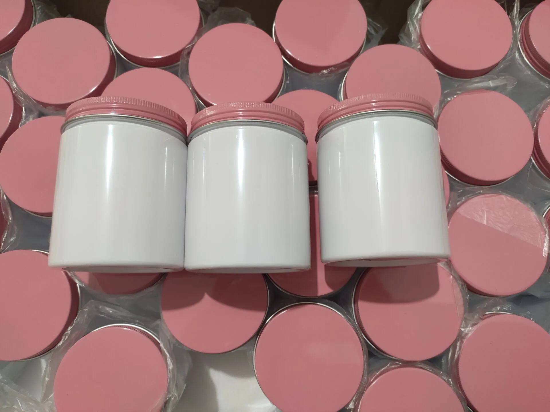 

Wholesale 200g 250g Plastic Cream Jars Facial Mask Containers Skin Care Cream Tins Bottle Cream Cosmetic Refillable Packaging
