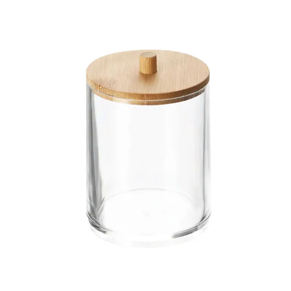 Makeup Organizer Box MSJO органайзер для макияжа, коробка для хранения косметики, ватные диски, тампон, Бамбуковая Крышка для женщин, для дома, ванной комнаты, органайзер, коробки для макияжа, корзина - Цвет: Makeup Organizer Box