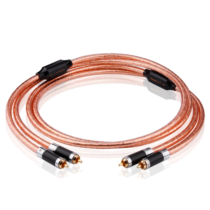 HiFi кабель 1 RCA 99.99997% OCC 24K аудио линия квадратный сердечник медный провод |