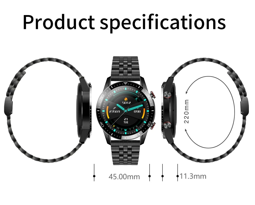 

2021 Bluetooth Call Smart Watch Men IP68 Waterproof Heart Rate Tracker Fitness Smart Bracelet For Android Xiaomi Huawei iPhone