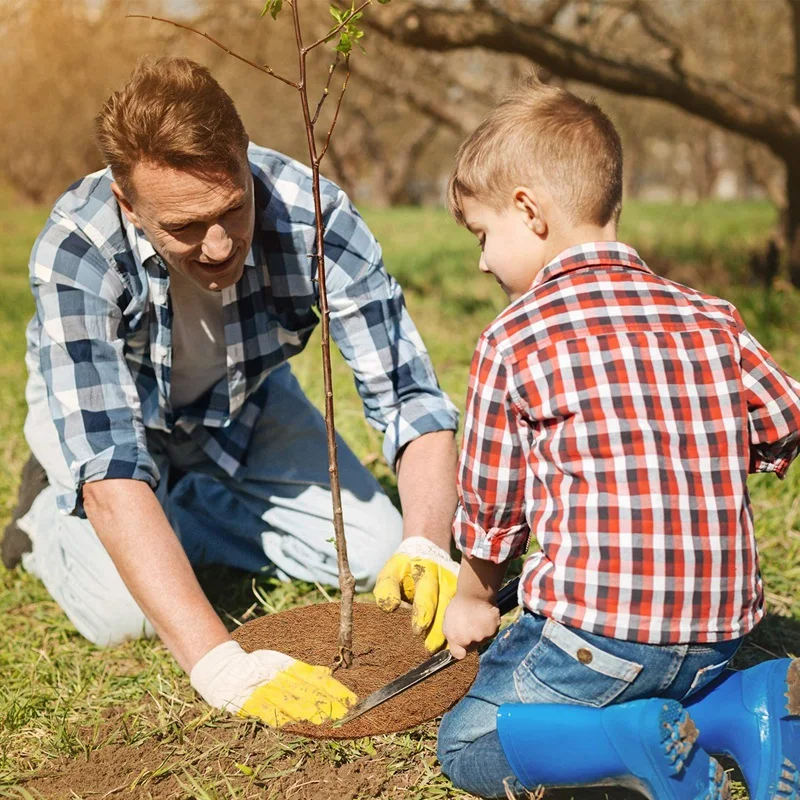 

12 Pcs 11.8inch Coco Coir Fiber Tree Mulch Ring Protector Mat- Coco Liner Mulch Mat for Disc Plant Cover Flower Pot